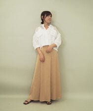 ZMBGE11140 al'aise modulation(アレーズモジュレーション) フラワーレースオーバーシルエットシャツ ホワイト