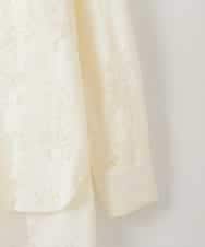 ZMBGE11140 al'aise modulation(アレーズモジュレーション) フラワーレースオーバーシルエットシャツ ホワイト