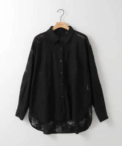 ZMBGE11140 al'aise modulation フラワーレースオーバーシルエットシャツ