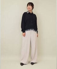 ZMBGE12150 al'aise modulation(アレーズモジュレーション) 【洗える/UV】シャツドッキングニットカーディガン ライトブルー