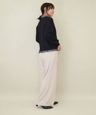 ZMBGE12150 al'aise modulation(アレーズモジュレーション) 【洗える/UV】シャツドッキングニットカーディガン ライトブルー