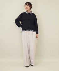 ZMBGE12150 al'aise modulation(アレーズモジュレーション) 【洗える/UV】シャツドッキングニットカーディガン ライトブルー