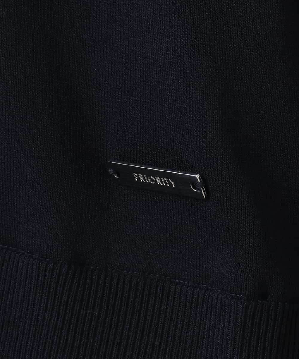 ZMBGE12150 al'aise modulation(アレーズモジュレーション) 【洗える/UV】シャツドッキングニットカーディガン ネイビー