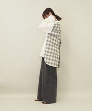 ZMBGE13089 al'aise modulation(アレーズモジュレーション) バックチェックデザインシャツ ホワイト