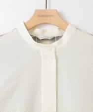 ZMBGE13089 al'aise modulation(アレーズモジュレーション) バックチェックデザインシャツ ホワイト