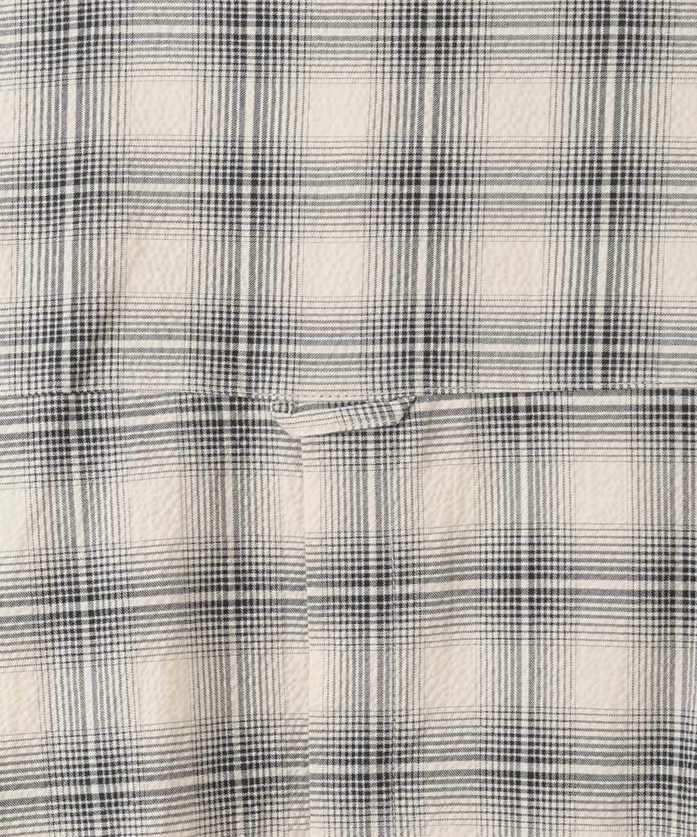 ZMBGE13089 al'aise modulation(アレーズモジュレーション) バックチェックデザインシャツ ホワイト