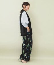 ZMBGE16080 al'aise modulation(アレーズモジュレーション) 【セットアップ対応・洗える】リネンライクピンタックスキッパーブラウス ライトブルー