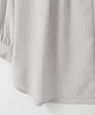 ZMBGE16080 al'aise modulation(アレーズモジュレーション) 【洗える】ピンタックスキッパーブラウス ダークグレー