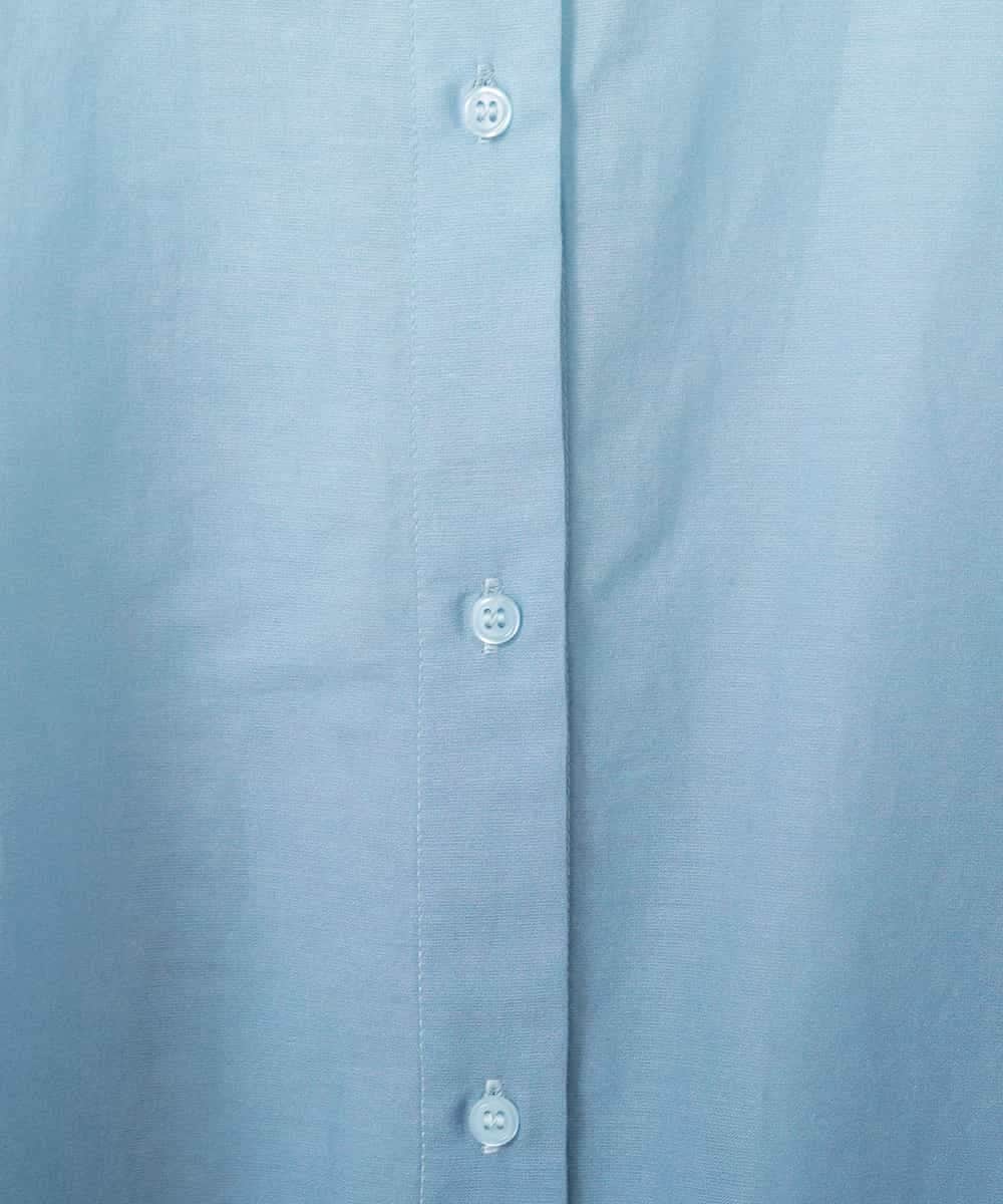 ZMBGE17090 al'aise modulation(アレーズモジュレーション) 【洗える】グラデーションシアーシャツ ライトブルー