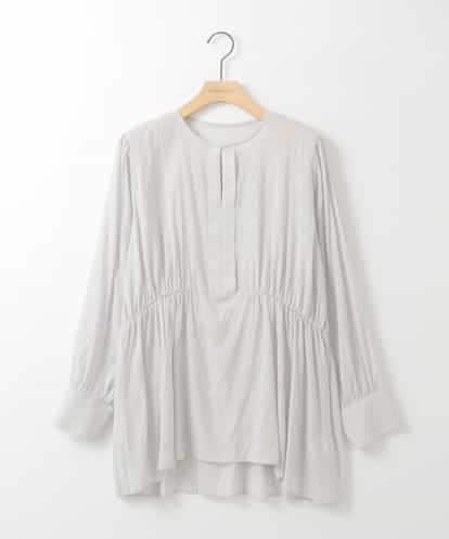 ZMBGE19095 al'aise modulation 【洗える】ラメドット切り替えフレアブラウス