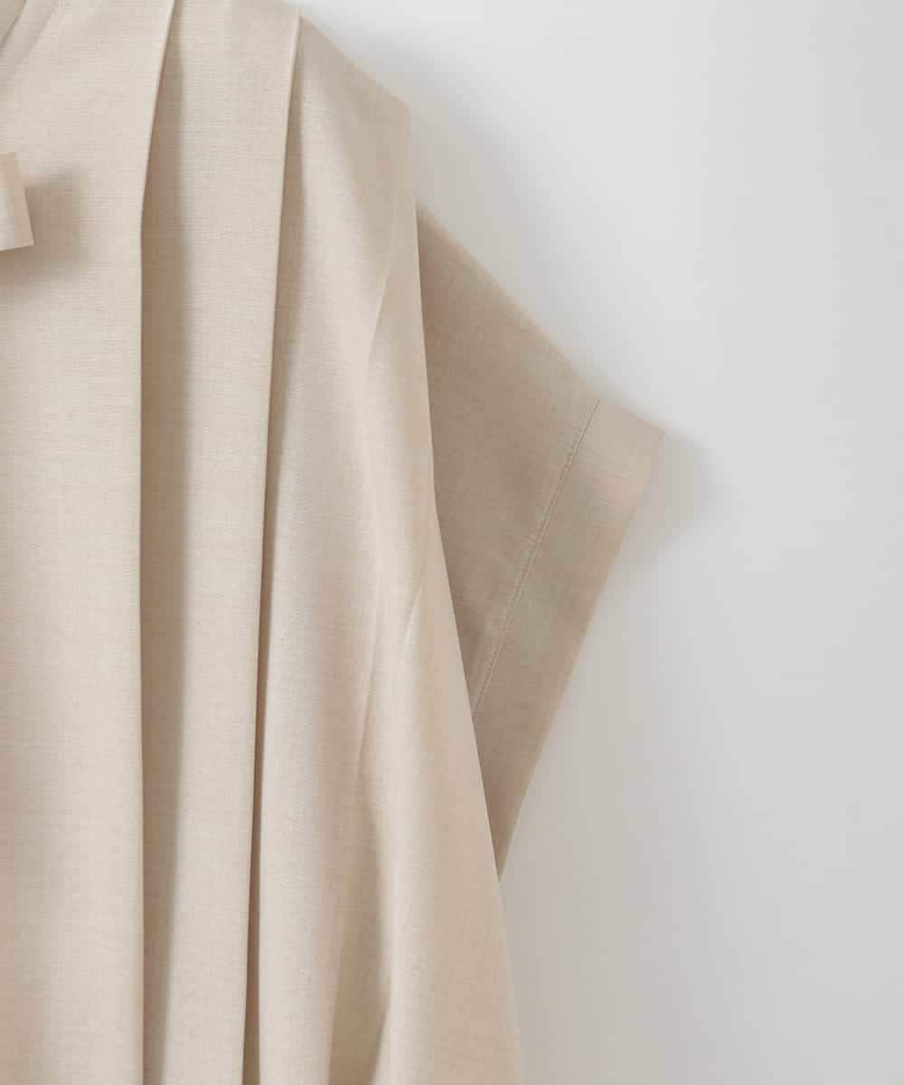 ZMBGE20110 al'aise modulation(アレーズモジュレーション) タックプリーツボウタイブラウス ベージュ