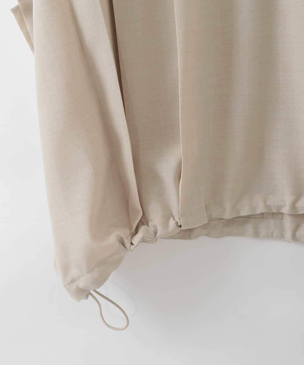 ZMBGE20110 al'aise modulation(アレーズモジュレーション) タックプリーツボウタイブラウス ベージュ