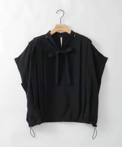 ZMBGE20110 al'aise modulation タックプリーツボウタイブラウス