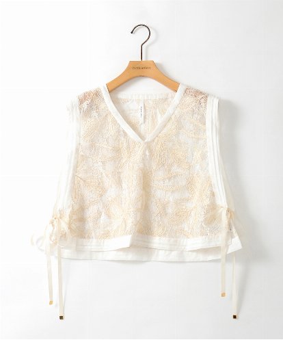 ZMBGE22120 al'aise modulation レース刺繍ベスト