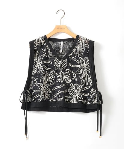 ZMBGE22120 al'aise modulation レース刺繍ベスト
