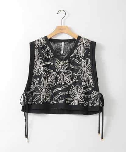 ZMBGE22120 al'aise modulation レース刺繍ベスト