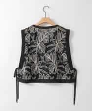 ZMBGE22120 al'aise modulation(アレーズモジュレーション) レース刺繍ベスト ブラック