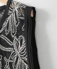 ZMBGE22120 al'aise modulation(アレーズモジュレーション) レース刺繍ベスト ブラック