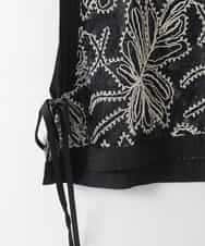 ZMBGE22120 al'aise modulation(アレーズモジュレーション) レース刺繍ベスト ブラック