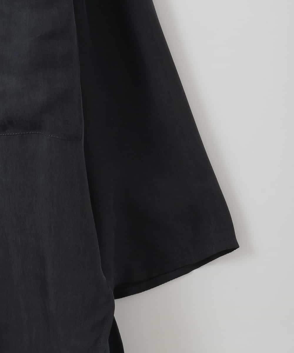 ZMBGE23169 al'aise modulation(アレーズモジュレーション) ドッキング Vネックブラウス ネイビー