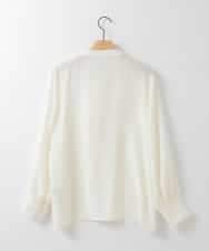 ZMBGE24149 al'aise modulation(アレーズモジュレーション) ボウタイ&フリルデザインブラウス ホワイト