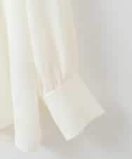 ZMBGE24149 al'aise modulation(アレーズモジュレーション) ボウタイ&フリルデザインブラウス ホワイト