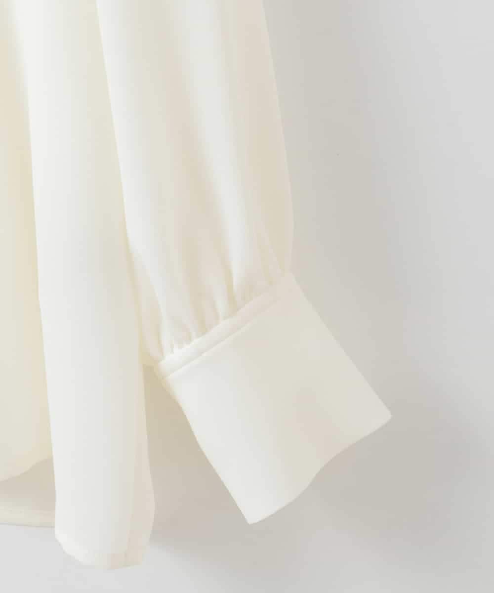 ZMBGE24149 al'aise modulation(アレーズモジュレーション) ボウタイ&フリルデザインブラウス ホワイト