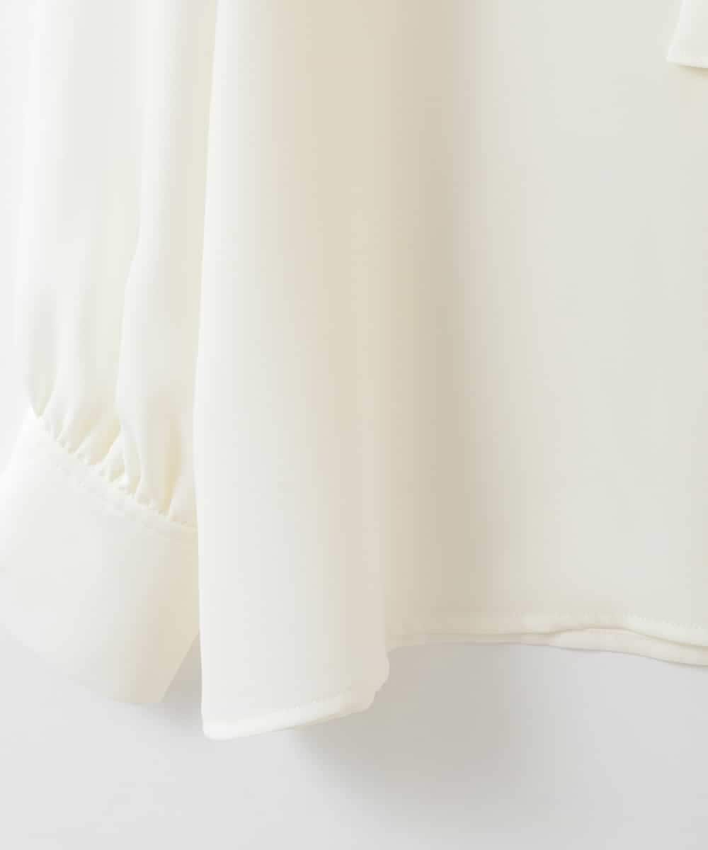 ZMBGE24149 al'aise modulation(アレーズモジュレーション) ボウタイ&フリルデザインブラウス ホワイト