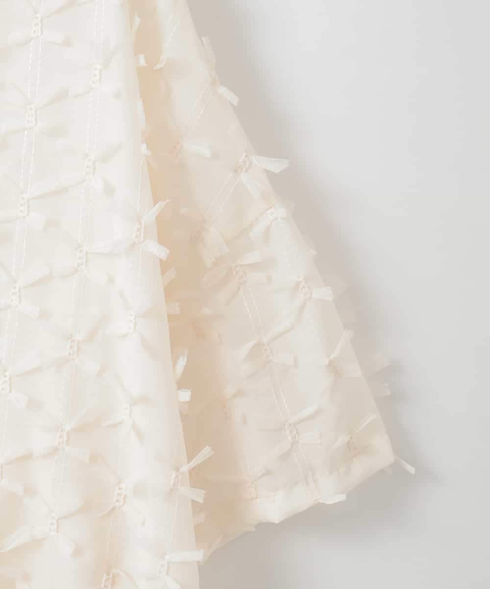 ZMBGE25139 al'aise modulation(アレーズモジュレーション) メッシュリボンシアープルオーバー ホワイト