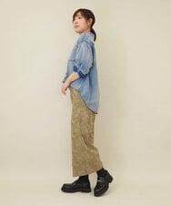 ZMBGE26138 al'aise modulation(アレーズモジュレーション) デニムライクコットンブラウス ブルー