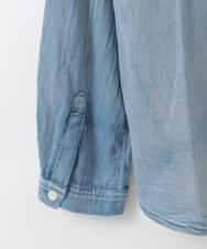 ZMBGE26138 al'aise modulation(アレーズモジュレーション) デニムライクコットンブラウス ブルー