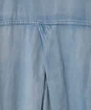 ZMBGE26138 al'aise modulation(アレーズモジュレーション) デニムライクコットンブラウス ブルー