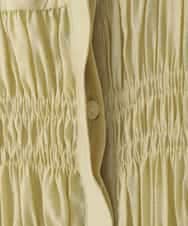 ZMBGE28120 al'aise modulation(アレーズモジュレーション) ノーカラーシャーリングブラウス イエロー