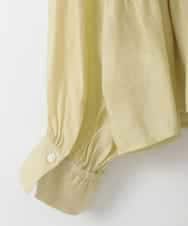 ZMBGE28120 al'aise modulation(アレーズモジュレーション) ノーカラーシャーリングブラウス イエロー