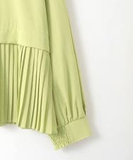 ZMBGE29128 al'aise modulation(アレーズモジュレーション) プリーツヘムノーカラーブラウス イエロー