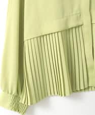 ZMBGE29128 al'aise modulation(アレーズモジュレーション) プリーツヘムノーカラーブラウス イエロー