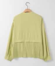 ZMBGE29128 al'aise modulation(アレーズモジュレーション) プリーツヘムノーカラーブラウス イエロー