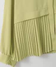 ZMBGE29128 al'aise modulation(アレーズモジュレーション) プリーツヘムノーカラーブラウス イエロー