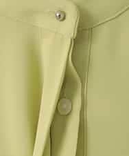 ZMBGE29128 al'aise modulation(アレーズモジュレーション) プリーツヘムノーカラーブラウス イエロー