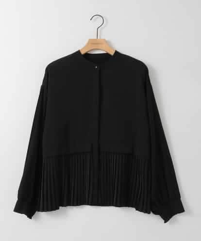 ZMBGE29128 al'aise modulation プリーツヘムノーカラーブラウス