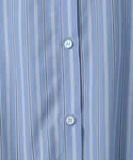 ZMBGE30145 al'aise modulation(アレーズモジュレーション) 配色ストライプドロストシャツ ブルー