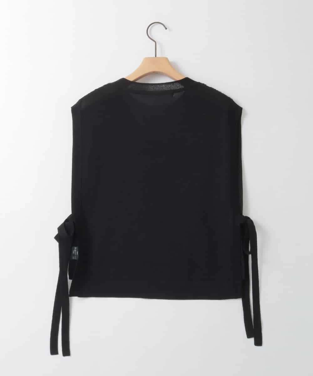 ZMBGE33098 al'aise modulation(アレーズモジュレーション) 【洗える】コード刺繍サイドリボンジレ ブラック