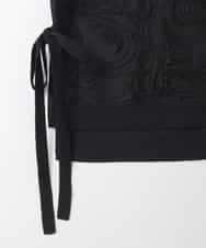 ZMBGE33098 al'aise modulation(アレーズモジュレーション) 【洗える】コード刺繍サイドリボンジレ ブラック