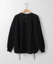 ZMBGE34128 al'aise modulation(アレーズモジュレーション) クルーネックシアーブラウス ブラック