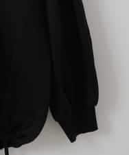 ZMBGE34128 al'aise modulation(アレーズモジュレーション) クルーネックシアーブラウス ブラック