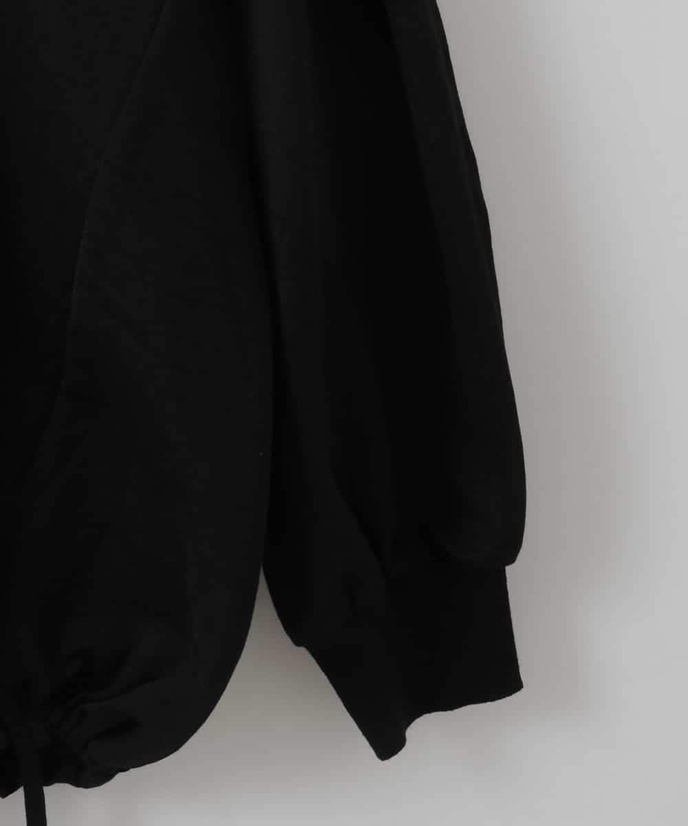 ZMBGE34128 al'aise modulation(アレーズモジュレーション) クルーネックシアーブラウス ブラック