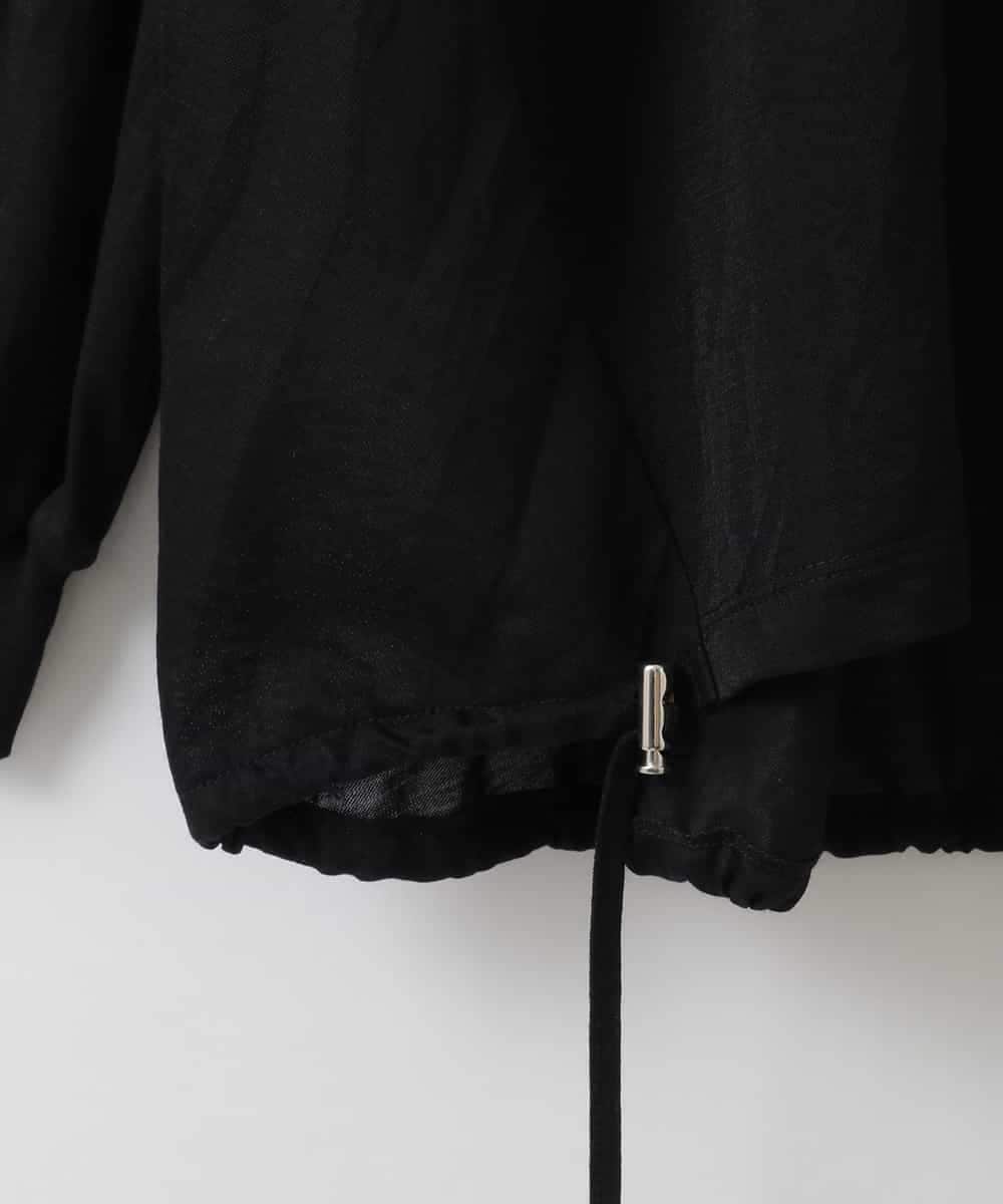 ZMBGE34128 al'aise modulation(アレーズモジュレーション) クルーネックシアーブラウス ブラック