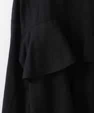 ZMBGE34128 al'aise modulation(アレーズモジュレーション) クルーネックシアーブラウス ブラック