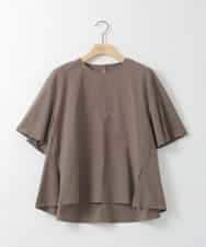 ZMBGE37080 al'aise modulation(アレーズモジュレーション) 【洗える/UV】ボックスフレアストレッチカットソー ブラウン