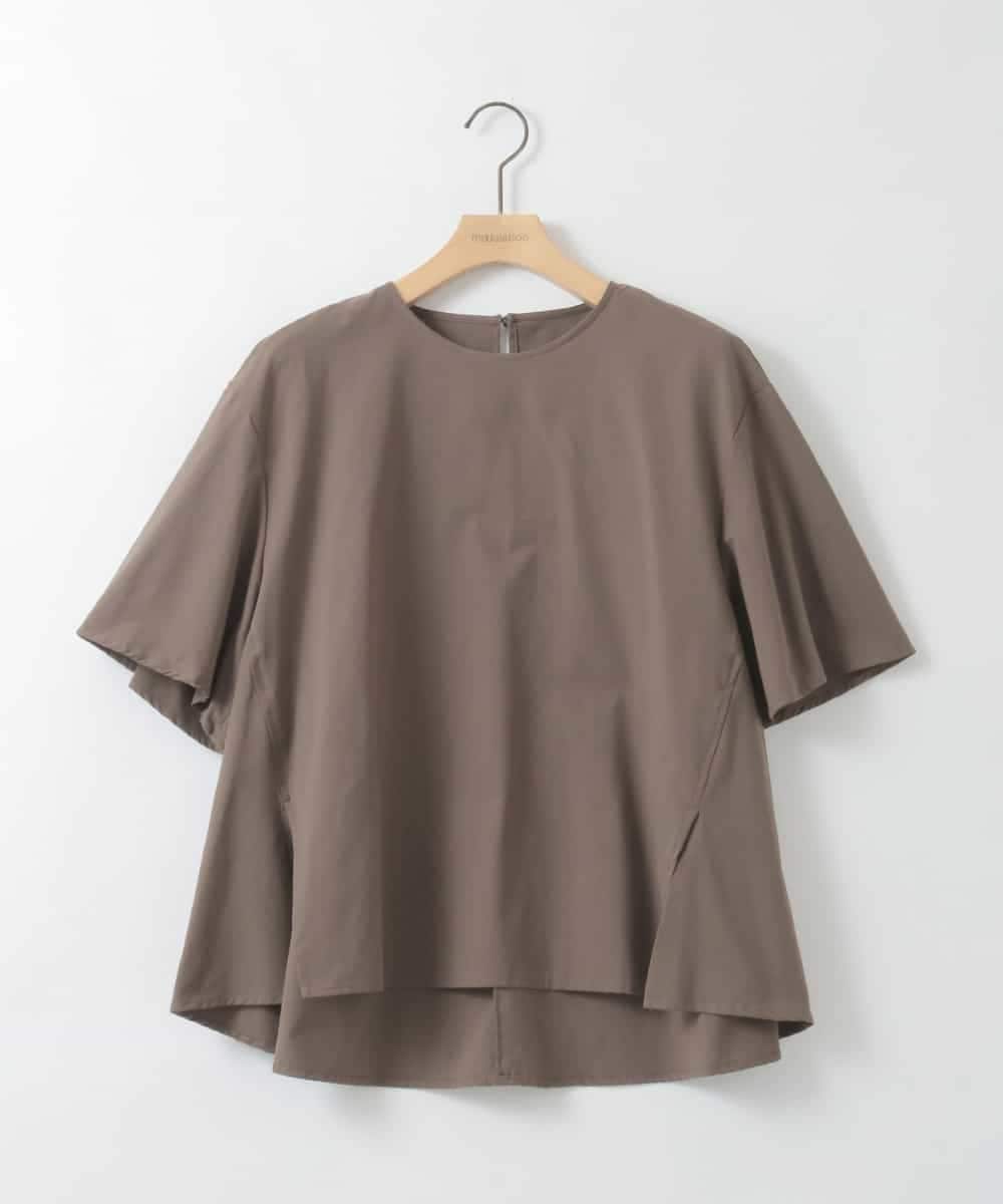 ZMBGE37080 al'aise modulation(アレーズモジュレーション) 【洗える/UV】ボックスフレアストレッチカットソー ブラウン
